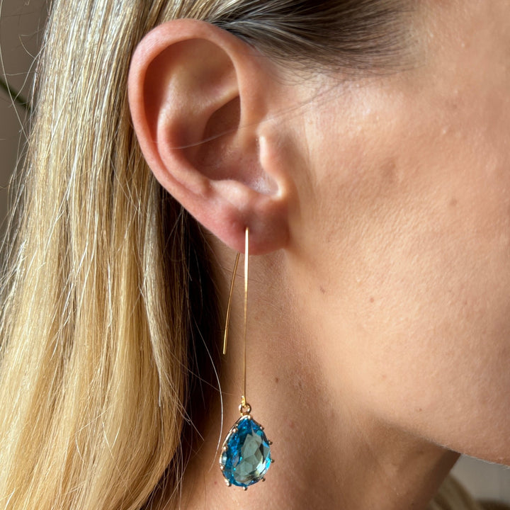 Azure Teardrop Earrings - Duestelle