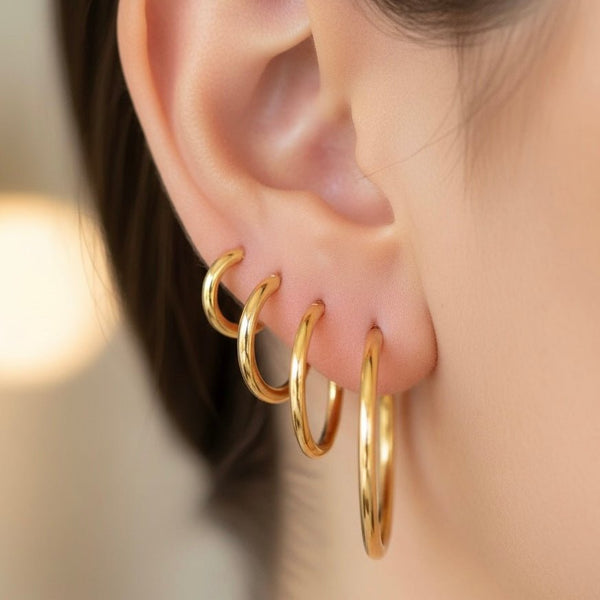 Basic Huggie Hoops - Duestelle Italia