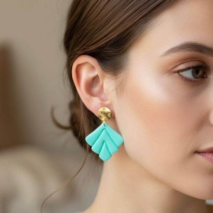 Beachside Pastels - art deco earrings - Duestelle Italia