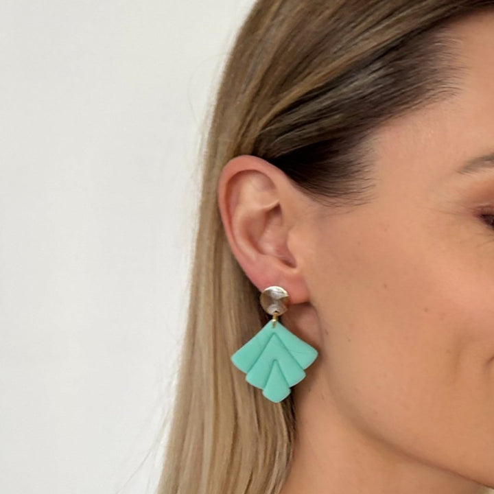 Beachside Pastels - art deco earrings - Duestelle