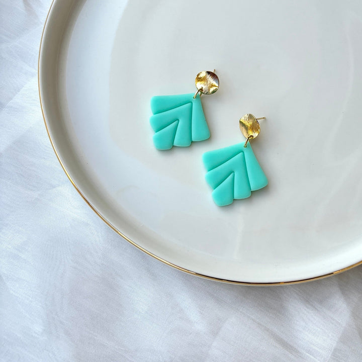 Beachside Pastels - art deco earrings - Duestelle