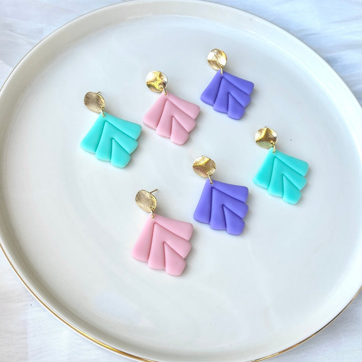 Beachside Pastels - art deco earrings - Duestelle