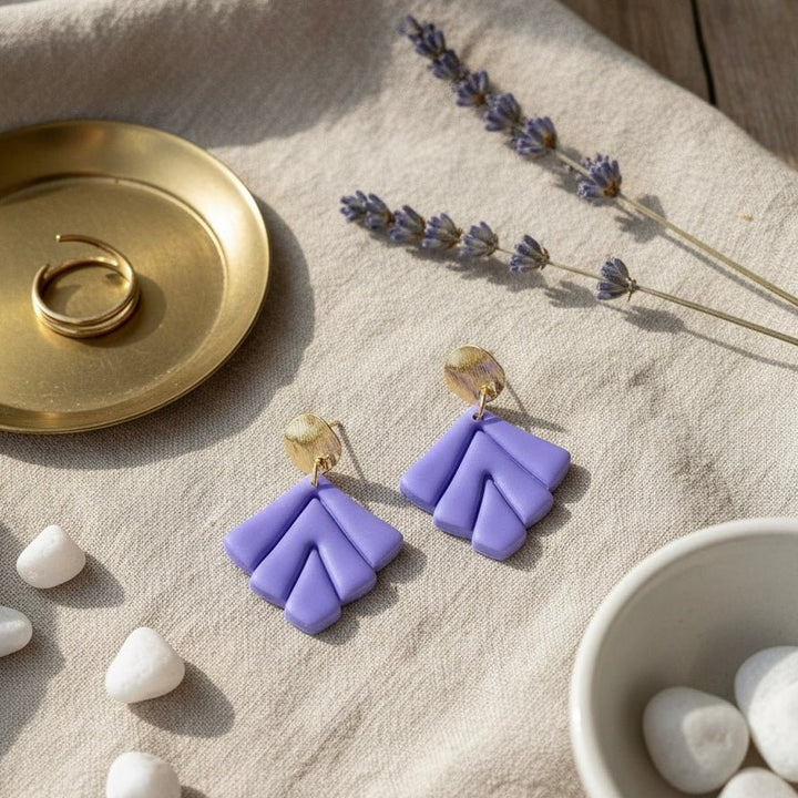 Beachside Pastels - art deco earrings - Duestelle Italia