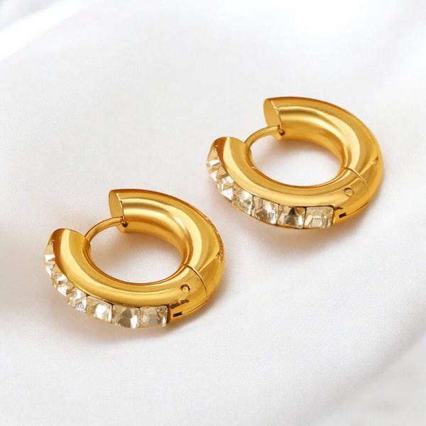 Chunky Gold Hoops - Duestelle Italia