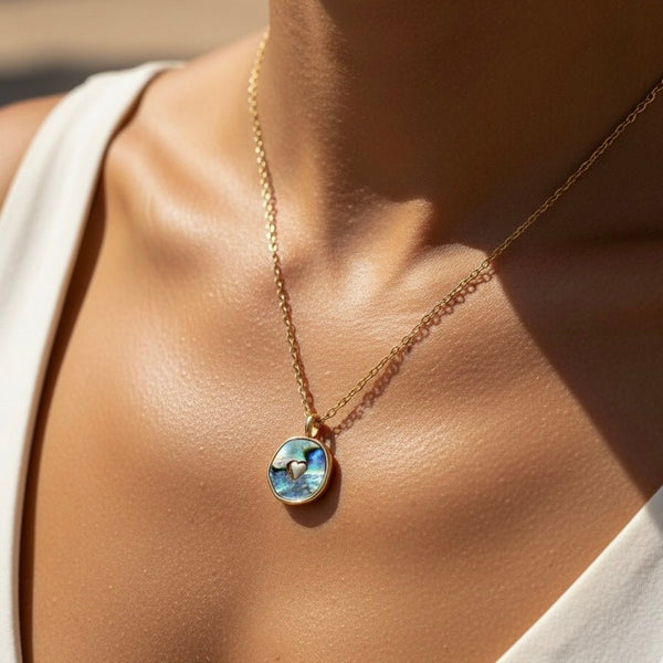 Collana cuore con conchiglia di abalone - Duestelle Italia
