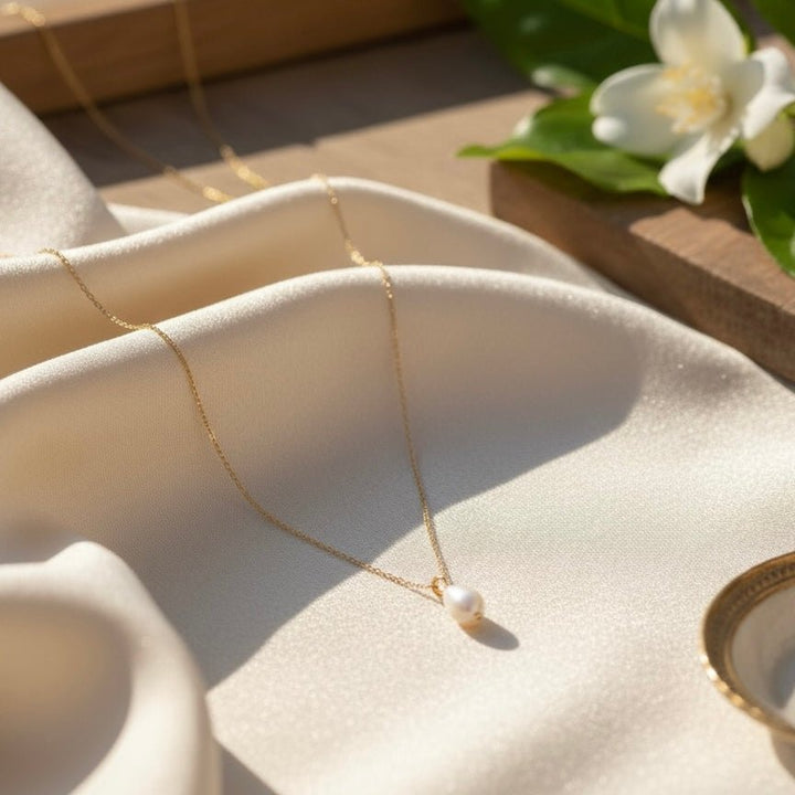 Collana serpente con perla di fiume - Duestelle Italia