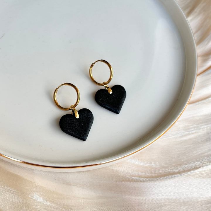 CUORE BLACK HOOPS - Duestelle