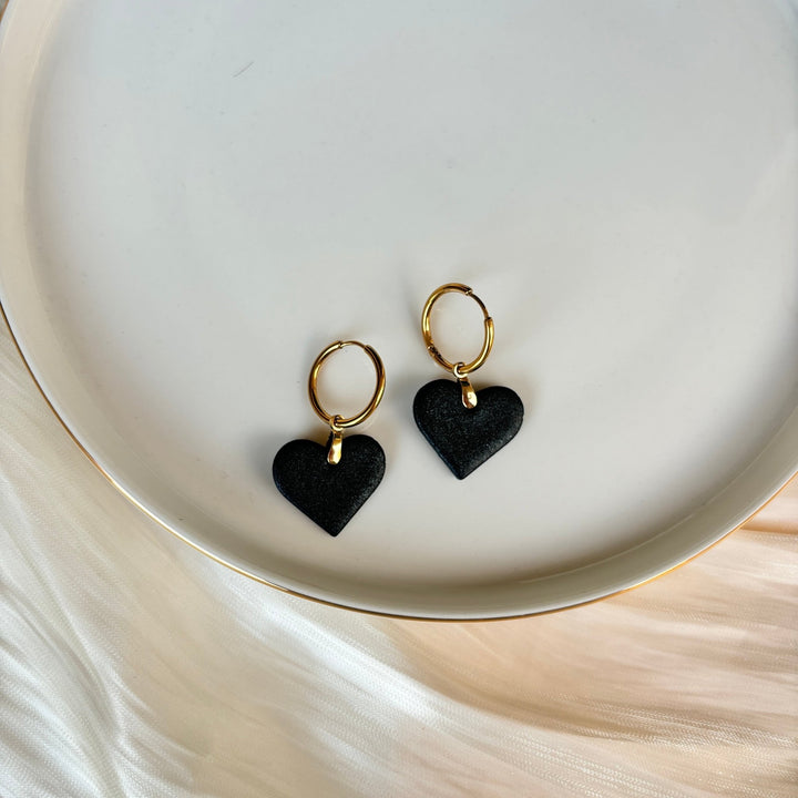 CUORE BLACK HOOPS - Duestelle