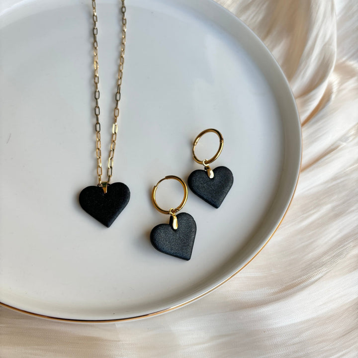 CUORE BLACK HOOPS - Duestelle