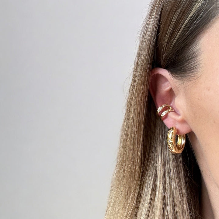 Ear Cuff Doppio con zirconi - Duestelle Italia