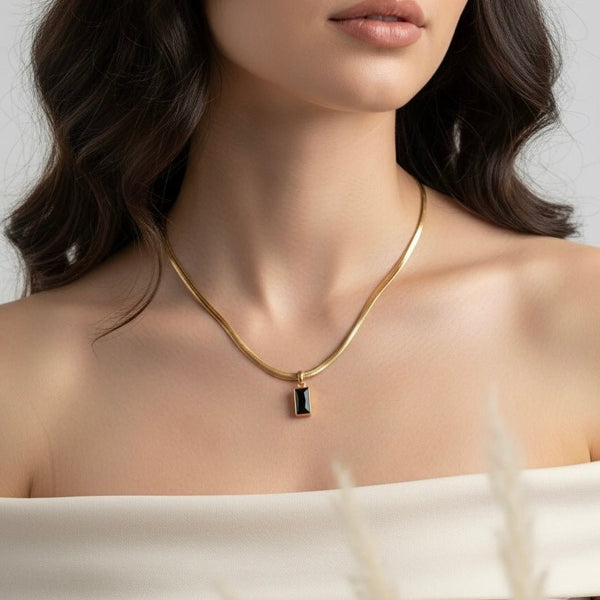 Eclipse - Collana con pendente rettangolare - Duestelle Italia