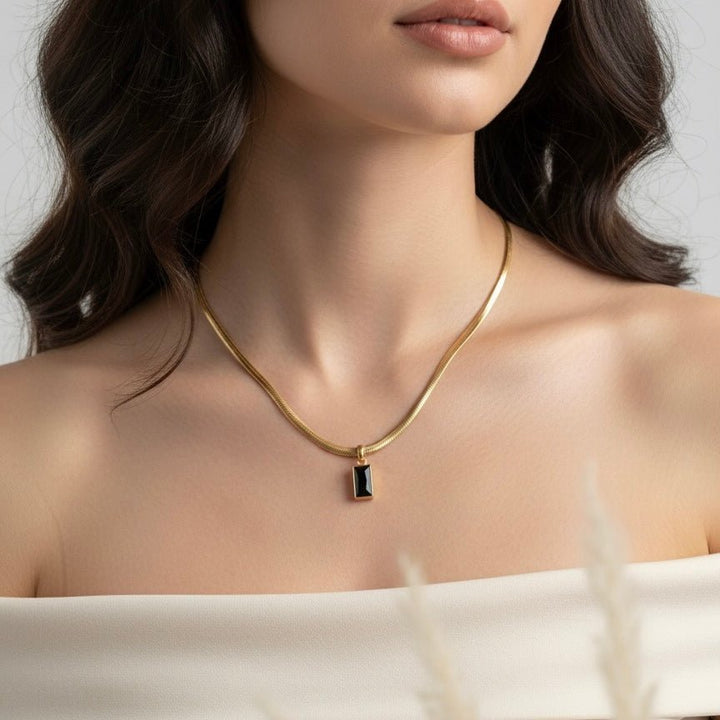 Eclipse - Collana con pendente rettangolare - Duestelle Italia