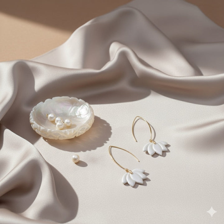 FIOR DI LOTO - orecchini pendenti 18K Gold Plated - Duestelle Italia