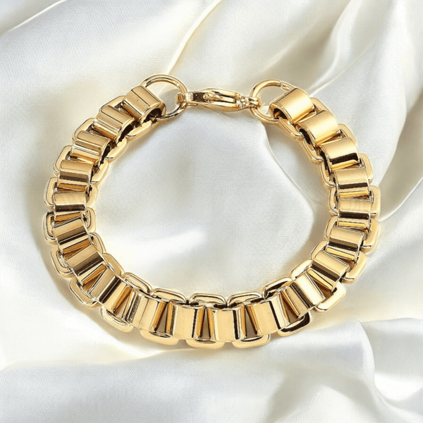Gildor – Bracciale catena placcato oro 18K in acciaio inox - Duestelle Italia
