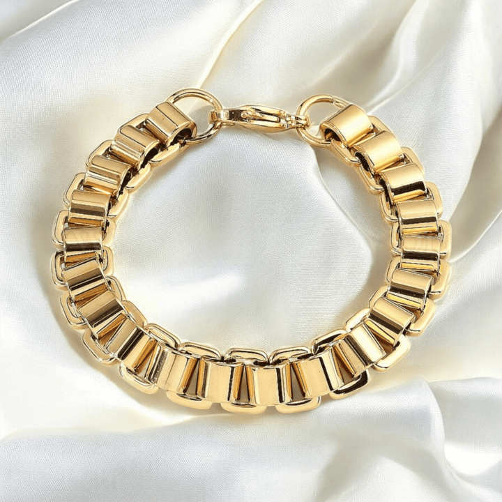 Gildor – Bracciale catena placcato oro 18K in acciaio inox - Duestelle Italia