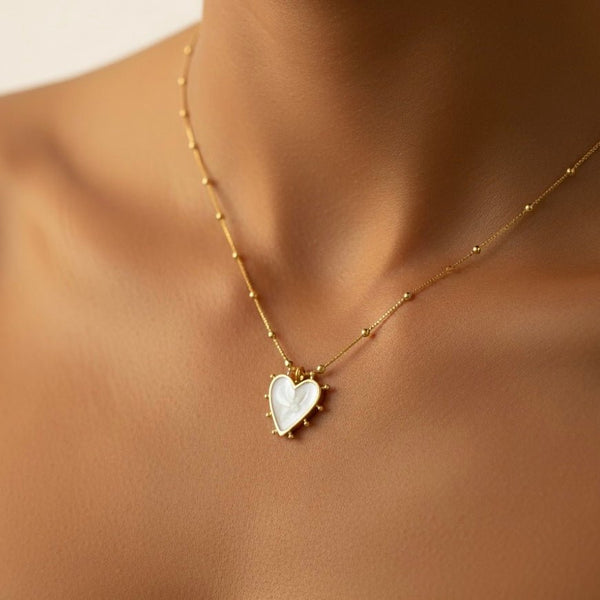 Ciondolo Placcato Oro A Forma Di Cuore Pieno - Gioiello Tema Amore, 9x7 Mm