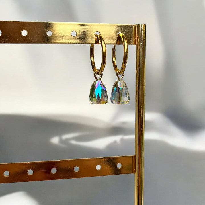 Golden Prism Shine Hoops - Duestelle Italia