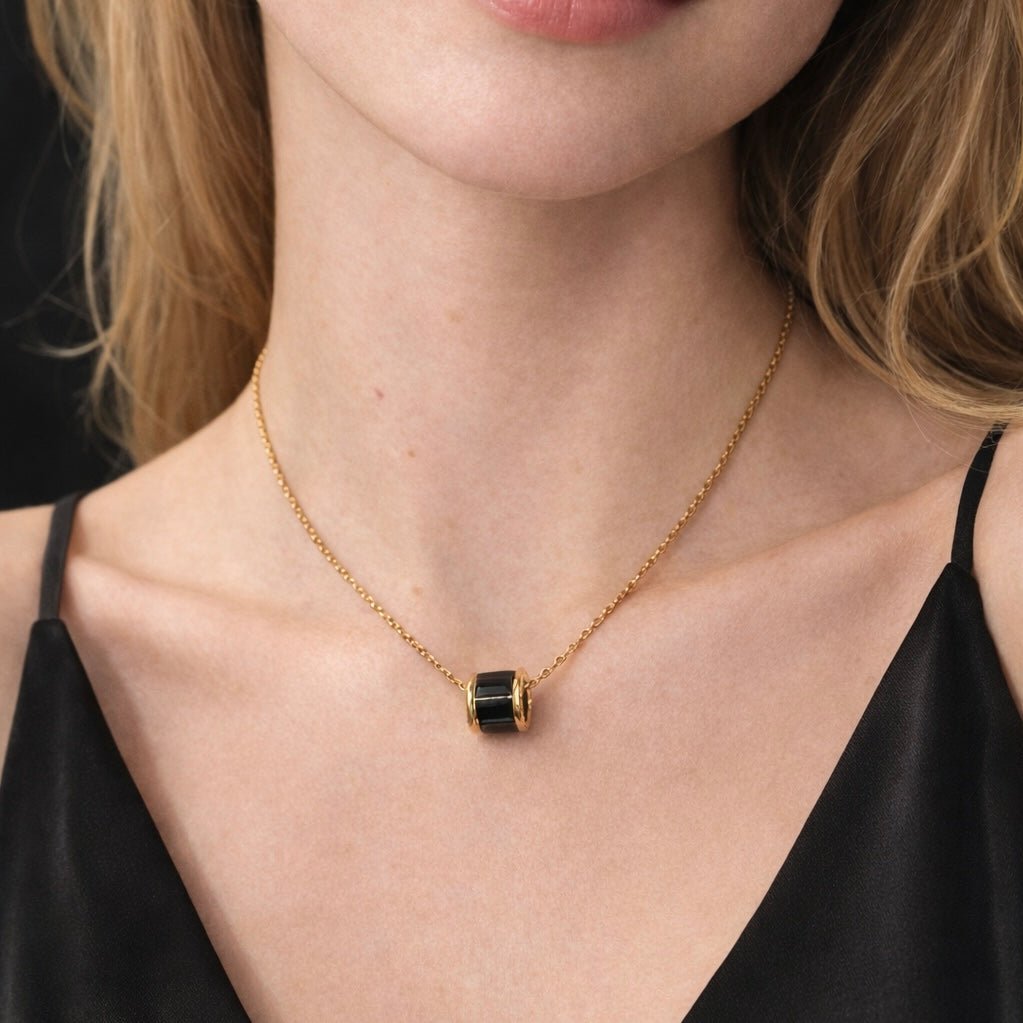 Zircobic Collana Medica Impermeabile Con Ciondolo Poligonale – Personalizzabile Incisa, Ipoallergenica, Per Outdoor