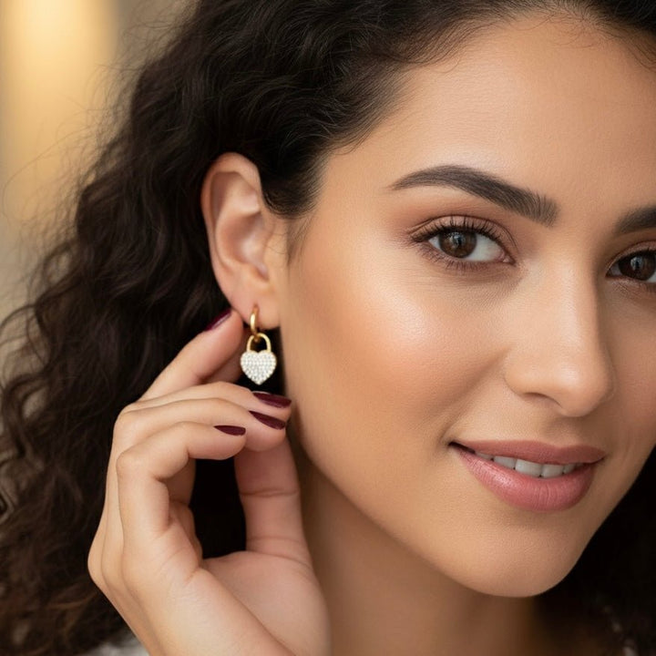 Orecchini a cerchio con Lucchetto - Duestelle Italia