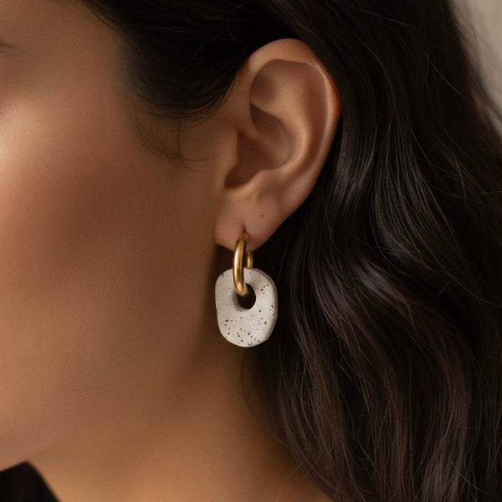 Orecchini a cerchio Lume oro placcati oro 18K - Duestelle Italia