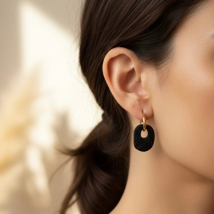 Orecchini a cerchio Lume oro placcati oro 18K - Duestelle Italia