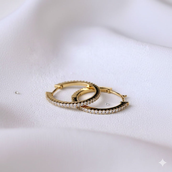 Orecchini a cerchio Lumi placcato oro 18k - Duestelle Italia