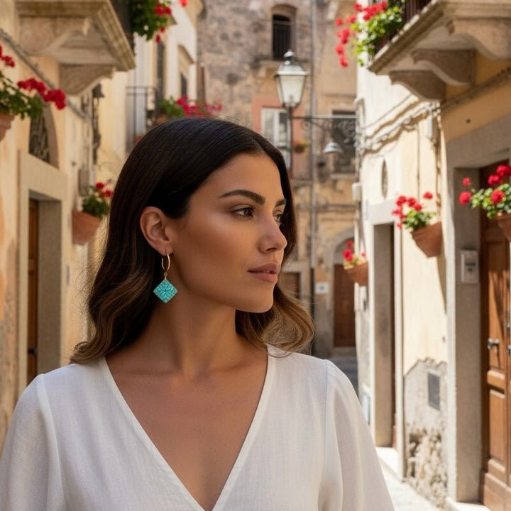 Orecchini a Cerchio Maioliche di VIETRI - Duestelle Italia