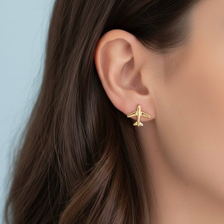 Orecchini a lobo Jet Set oro placcati oro 18K - Duestelle Italia