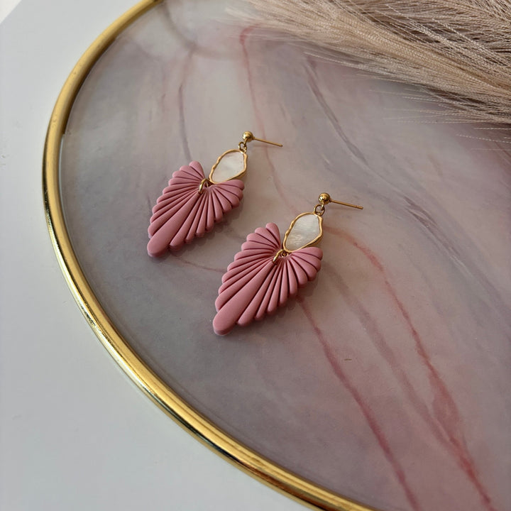 Orecchini Artigianali Foglia con Madreperla - Nacre Dream - Duestelle Italia