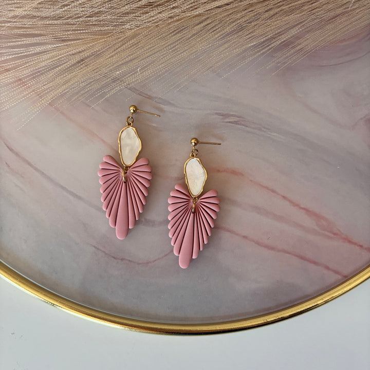 Orecchini Artigianali Foglia con Madreperla - Nacre Dream - Duestelle Italia