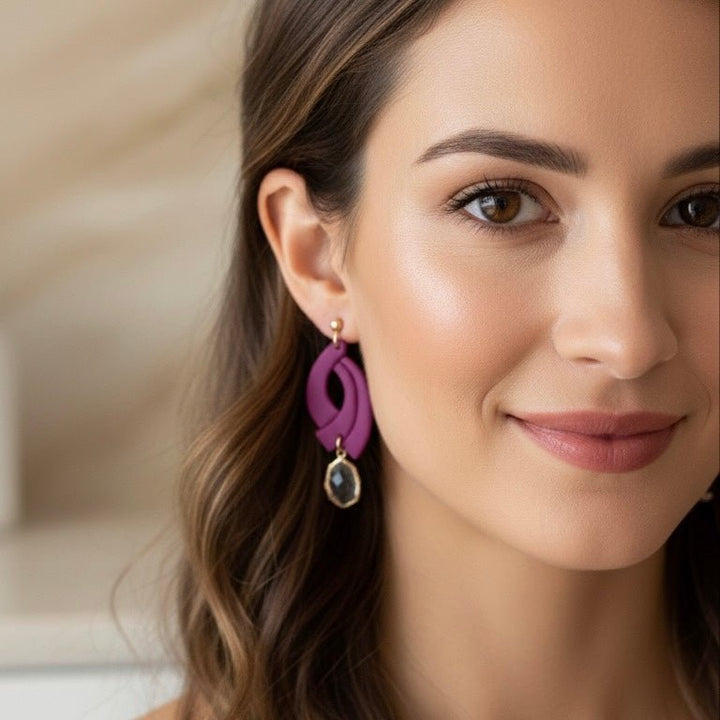 Orecchini artigianali pendenti Vera - fatti a mano in Italia - Duestelle Italia