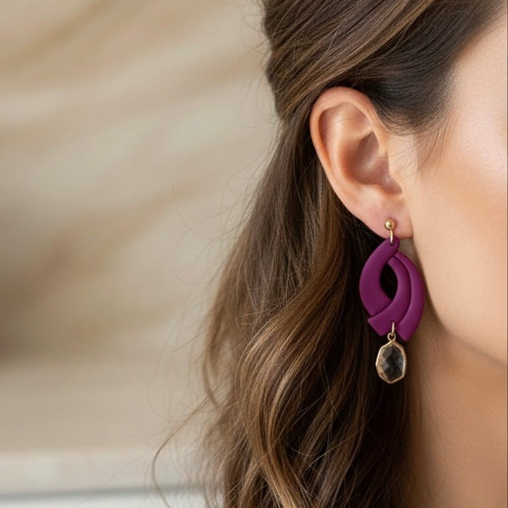 Orecchini artigianali pendenti Vera - fatti a mano in Italia - Duestelle Italia