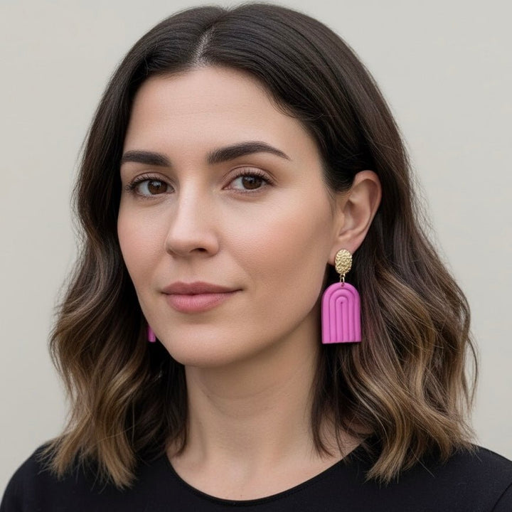 Orecchini Eli Rosa Arco - Duestelle Italia