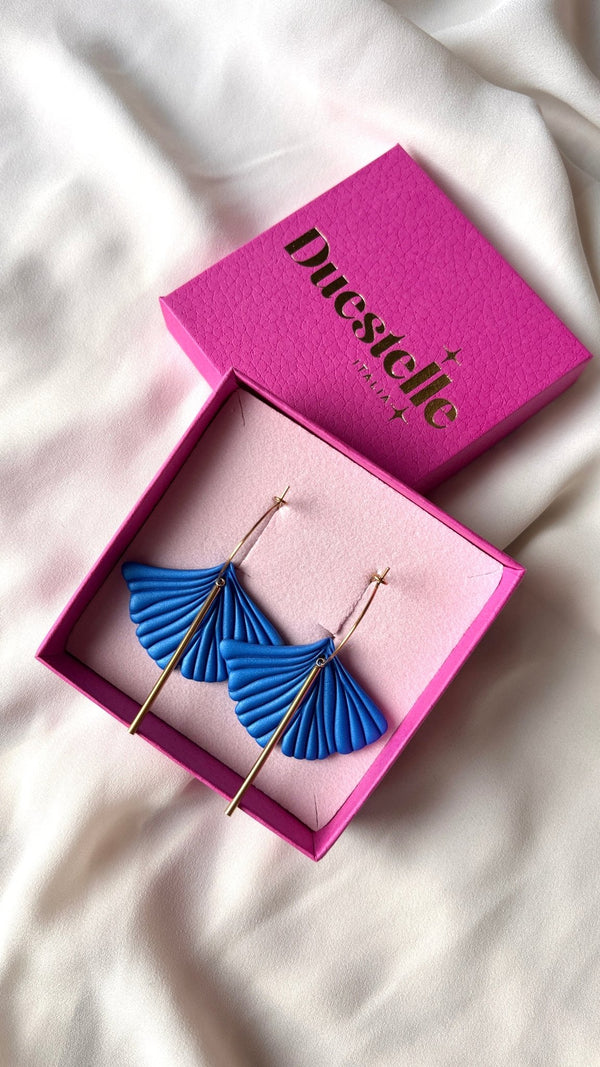 Orecchini Ginkgo Blu - Duestelle Italia