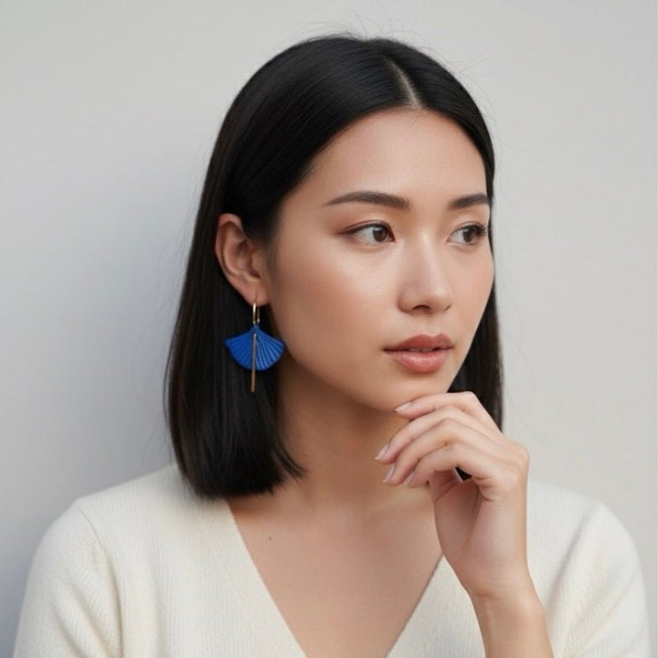 Orecchini Ginkgo Blu - Duestelle Italia