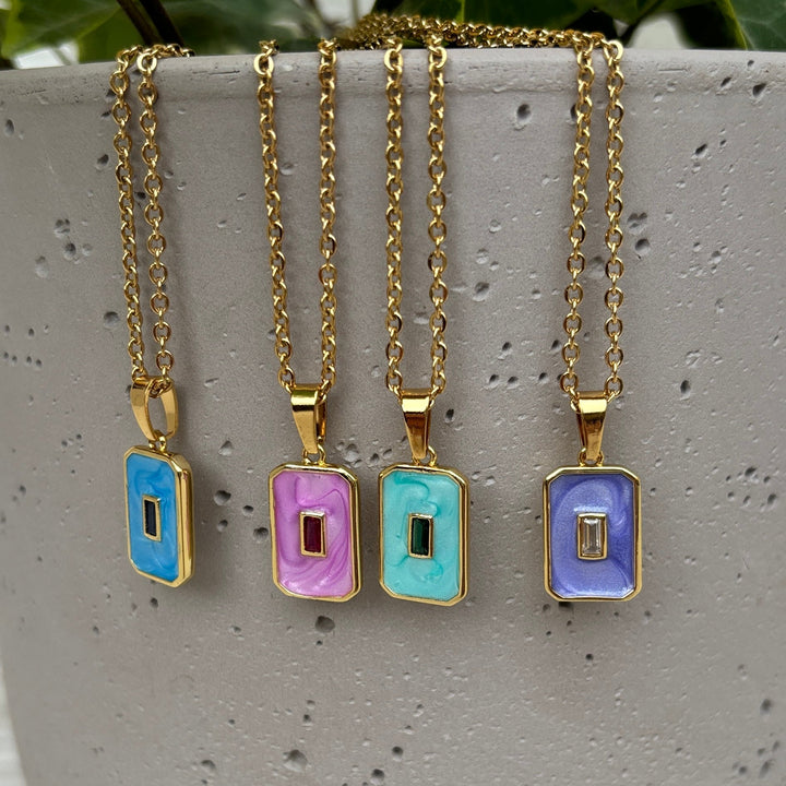 Pastel Gemstone Glow Necklace - Duestelle