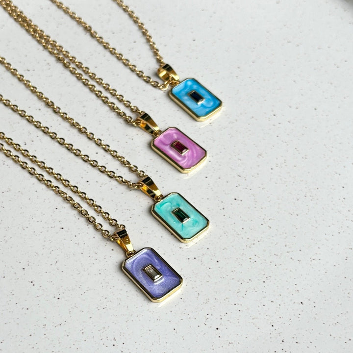 Pastel Gemstone Glow Necklace - Duestelle