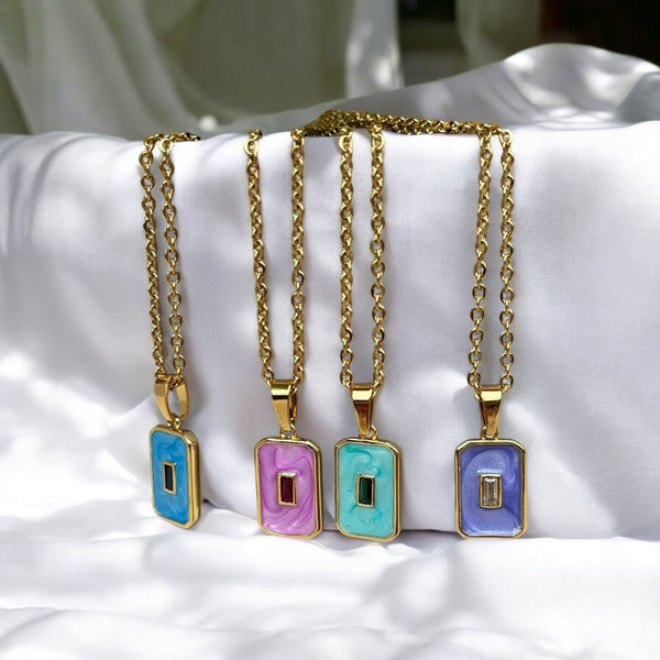 Pastel Gemstone Glow Necklace - Duestelle Italia