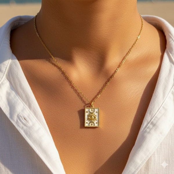 Serenity Pearl Protector Necklace - Duestelle Italia