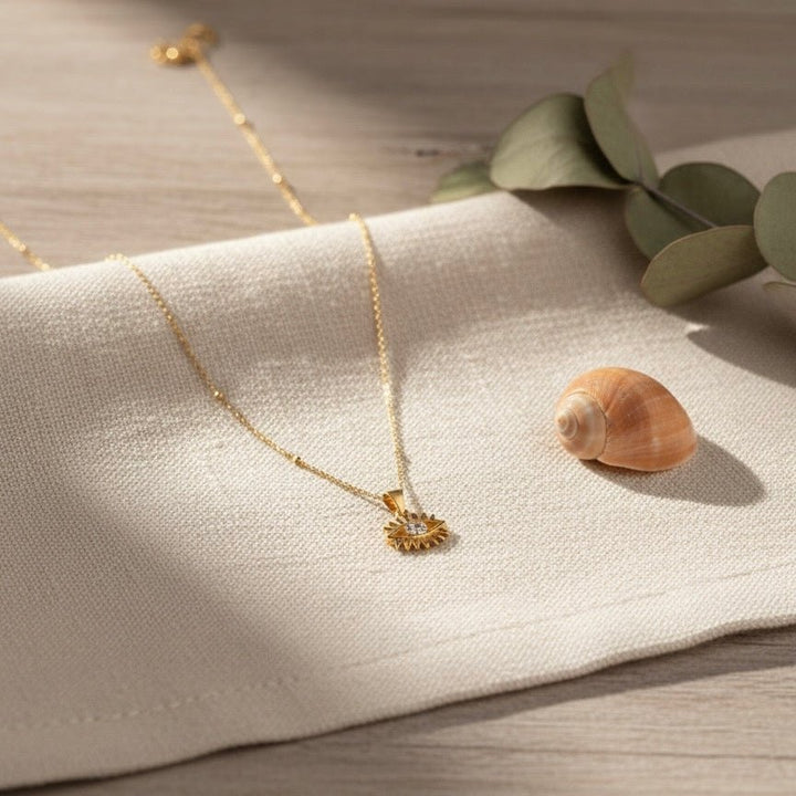 Soul - Collana con occhio protettivo placcato oro 18K - Duestelle Italia