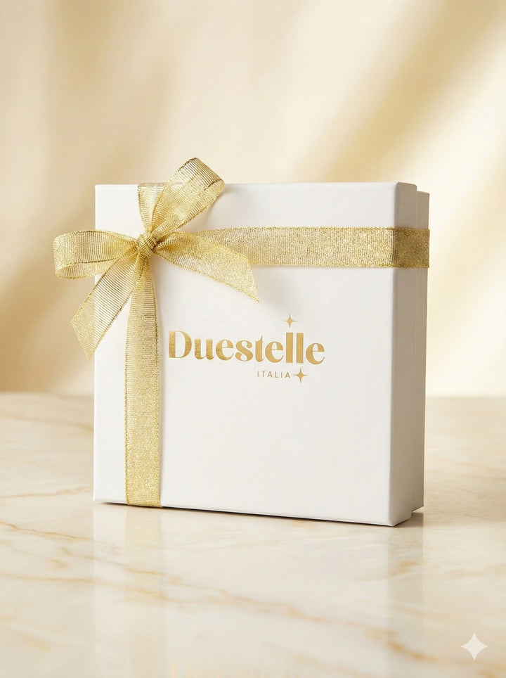 Stella Polare – Set Parure Gioielli (Collana + Orecchini) placcati oro 18K, zirconi, Scatolina regalo - Duestelle Italia