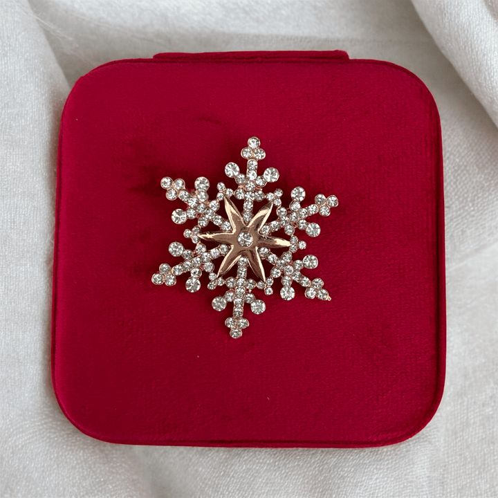 Velvet Snow Jewelry Box – Portagioie in velluto con spilla rimovibile - Duestelle Italia