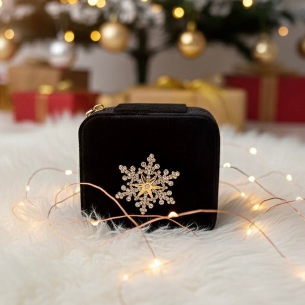 Velvet Snow Jewelry Box – Portagioie in velluto con spilla rimovibile - Duestelle Italia
