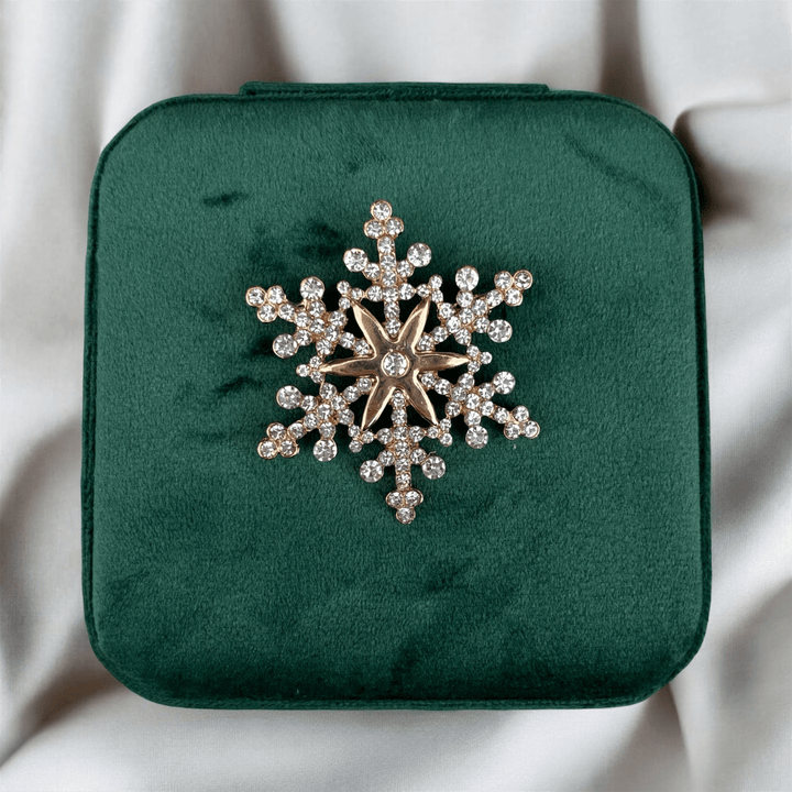 Velvet Snow Jewelry Box – Portagioie in velluto con spilla rimovibile - Duestelle Italia