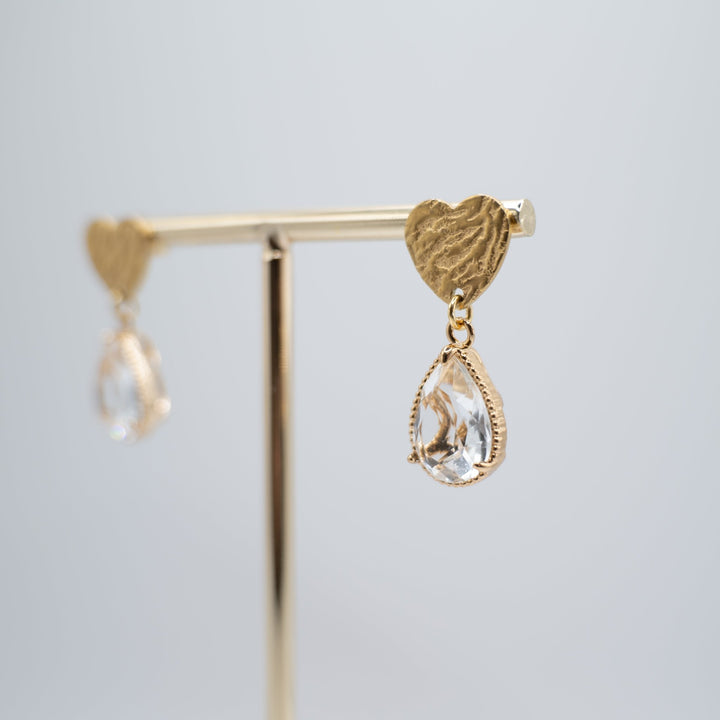 Cuore Crystal Drop 18K Gold Plated - Duestelle